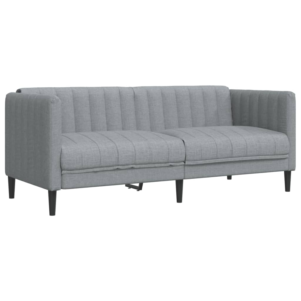 2 Seater Sofa Light Grey Fabric