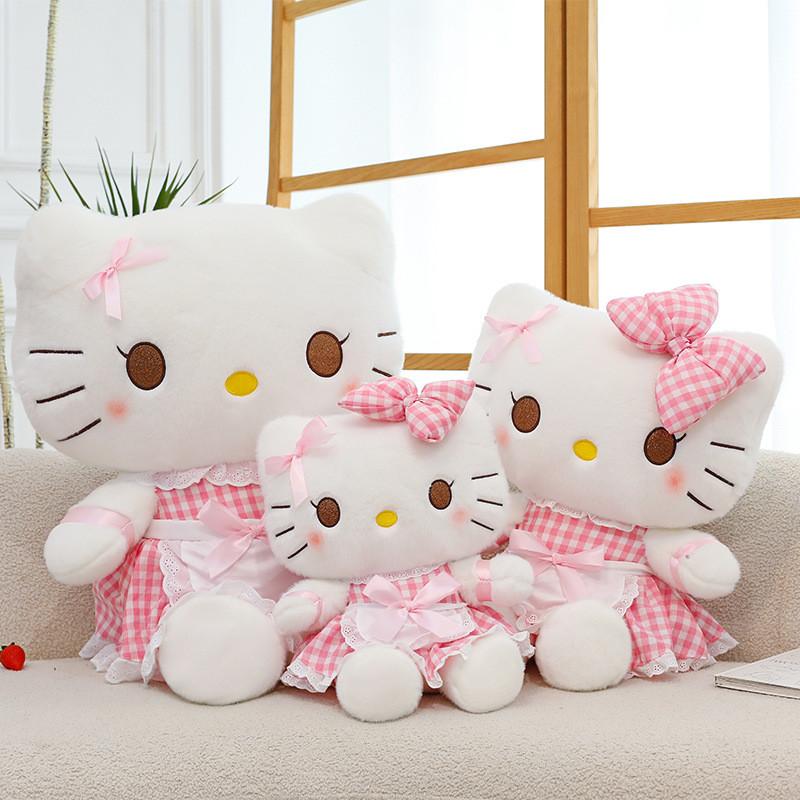 Pink Maid Apron Cat Plush Toy Feminine Style Girls Gift Birthday