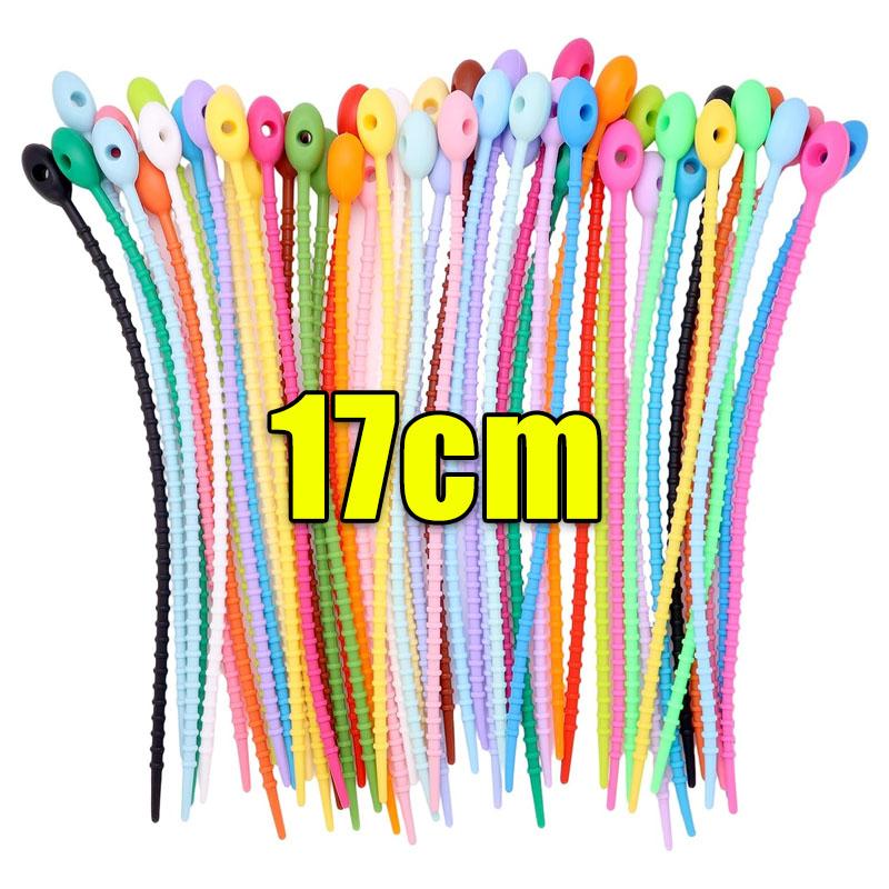 10-500pcs Twistable and Multifunctional Cable Wire Organizer 80Pcs Silicone Cord Management Ties for Earphone Lines