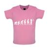 Evolution des Menschen Bogenschießen - Baby Kinder Jungen Mädchen Unisex T-Shirt / Strampler - Bogenschütze Schießen Liebe Hobby