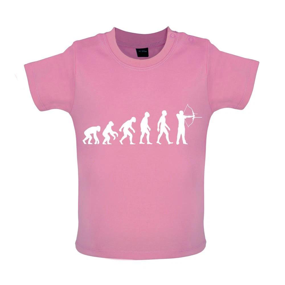 Evolution of Man Archery - Baby Kids Boys Girls Unisex T-Shirt / Babygrow - Archer Shooting Love Hobby 100