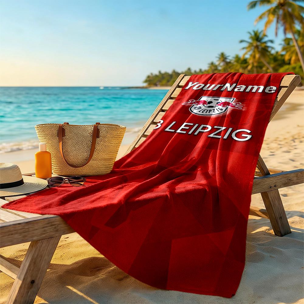 Rb Leipzig Personalisierbares Name Strandtuch Weich Langlebig Schnelltrocknend Geeignet Für Sport Reisen Schwimmen Yoga Badezimmer Strand Und Pool