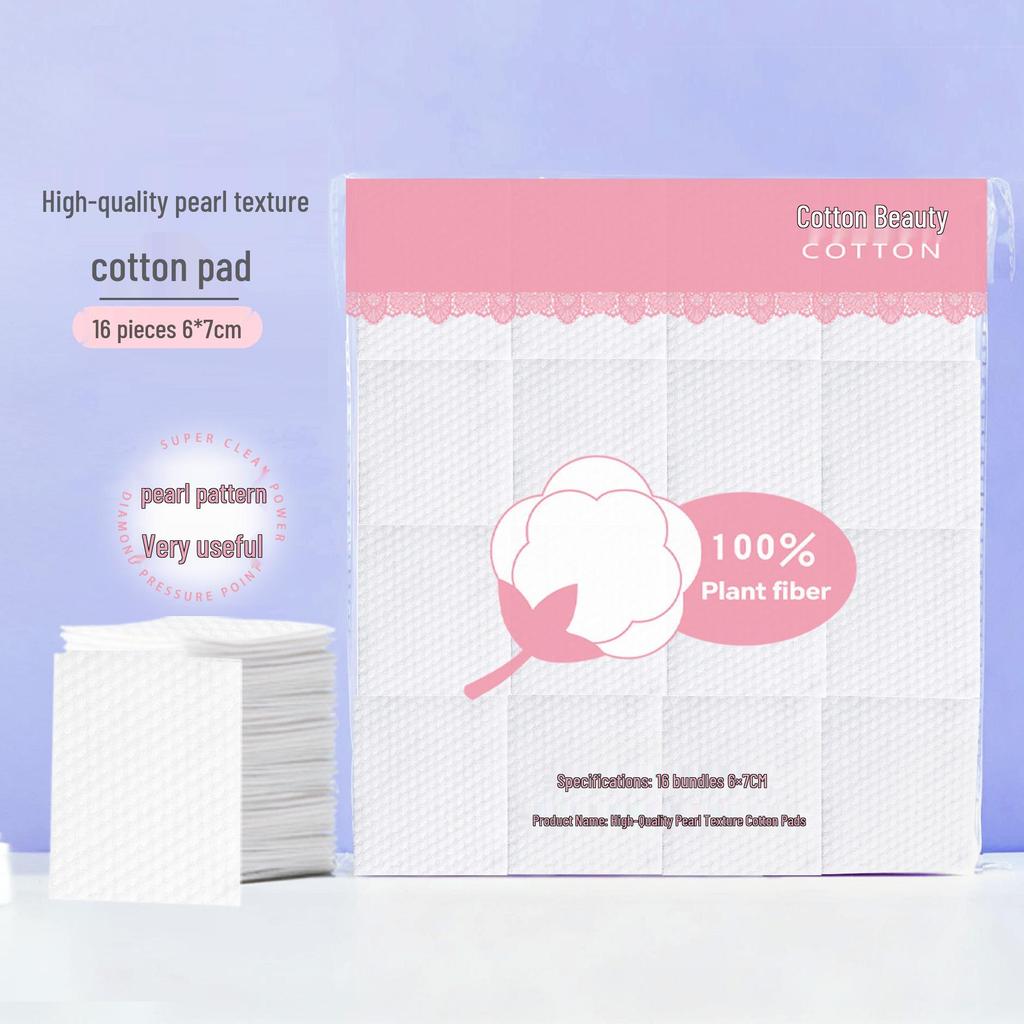 Thick Pearl Pattern Cotton Pads – Large Pack Disposable Makeup Remover and Salon Cleaning Pads