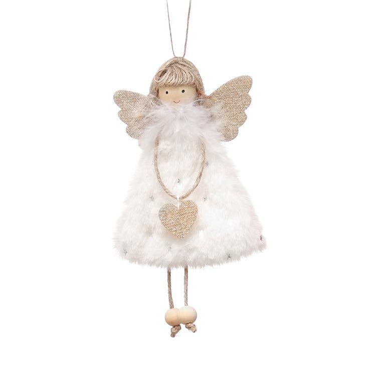 Christmas Angel Ornaments, 1/3Pcs Plush Angel Doll Hanging Decor, Festive Xmas Tree Ornaments for Home Party, Holiday Gift