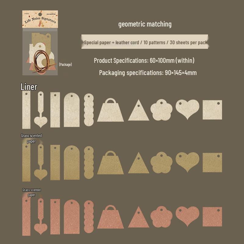 Beautiful Day Signature Series: Special Paper Irregular Shape Planner Decoration Sticky Notes, 6 Styles