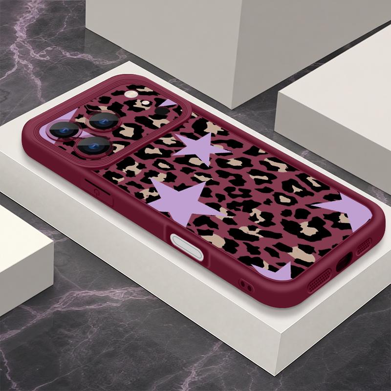 Creative Leopard Print Case For iPhone 17 Pro Max Shockproof Bumper Soft Cover For iPhone 16 15 14 13 Pro Max 16E 17E