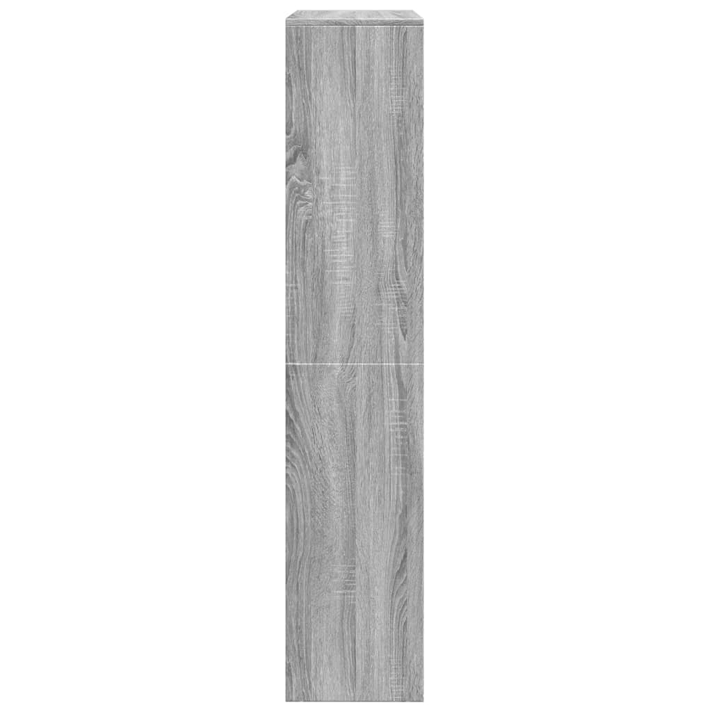 Room Divider Bookshelf 4 Tier Grey Sonoma 143.5 x 29 x 143.5 cm