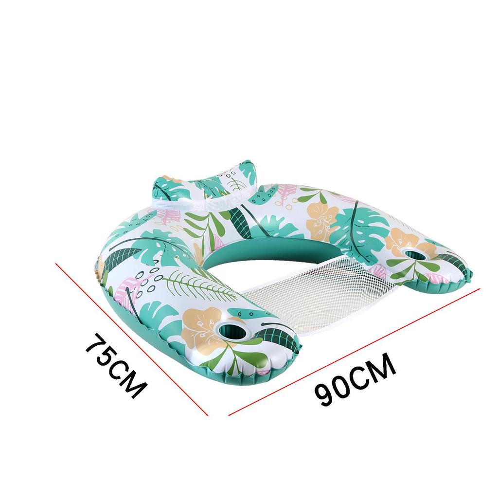 Foldable Adult Inflatable Water Lounge Chair with Net Bed