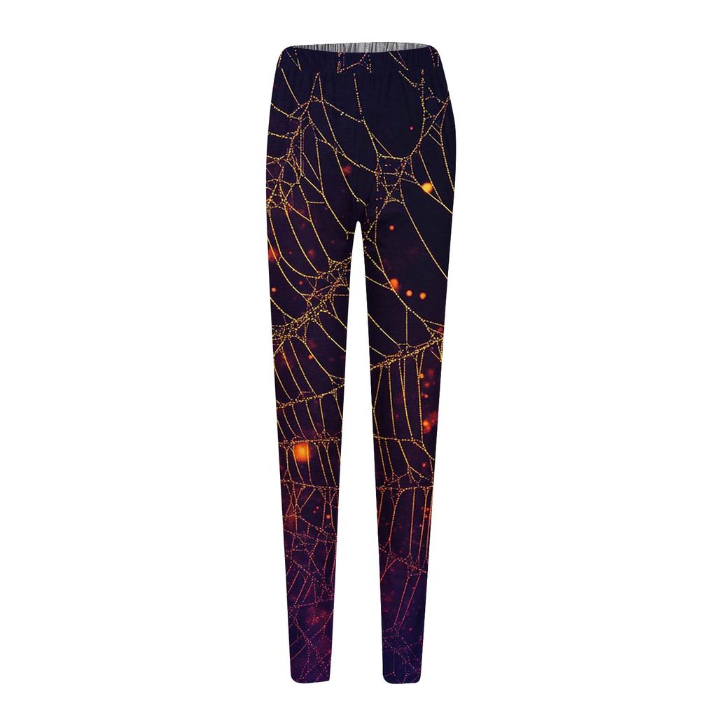 Women's Pants Halloween Printed Stretchy Soft Bottoms Casual Home Sleeping Pants