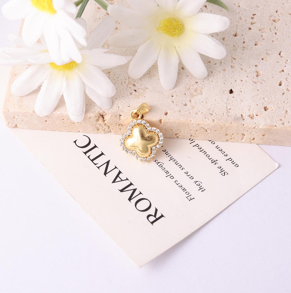 Двухцветные Позолоченные Серьги-Подвески Четырехлистник: Женские аксессуары в стиле Ins легкой роскоши