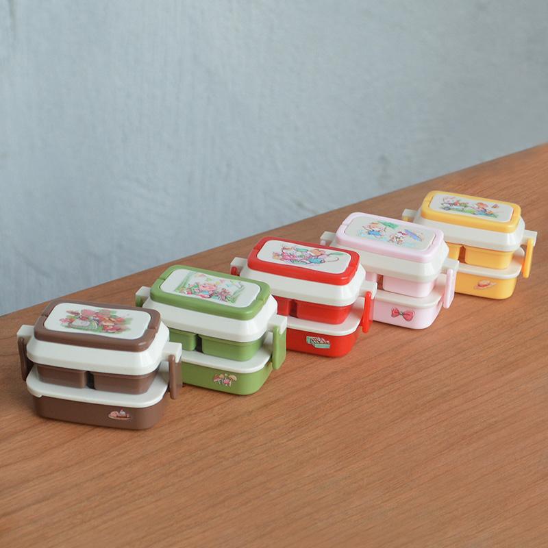 1/12 Dollhouse Simulation Hand-Held Lunch Box Picnic Box Model Doll Home Mini Kitchen Tableware Decoration Pretend Play Toys