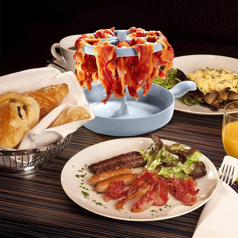 Microwave Bacon Cooker Bacon Pan for Microwave Bacon Grease Catcher Makes Crispy Bacon in Minutes Bacon Tray Kitchen Gadget
