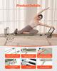 VEVOR Foldable Pilates Reformer, Pilates Workout Machine for Home Gym Studio Use, Pilates Bed with Dual Resistance- Spring & Cord