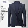 Men's Waffle Weave Business Casual Blazer
