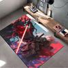 Samurai with Glowing Red Sword suitable as a non-slip mat for the living room or bedroom sofa