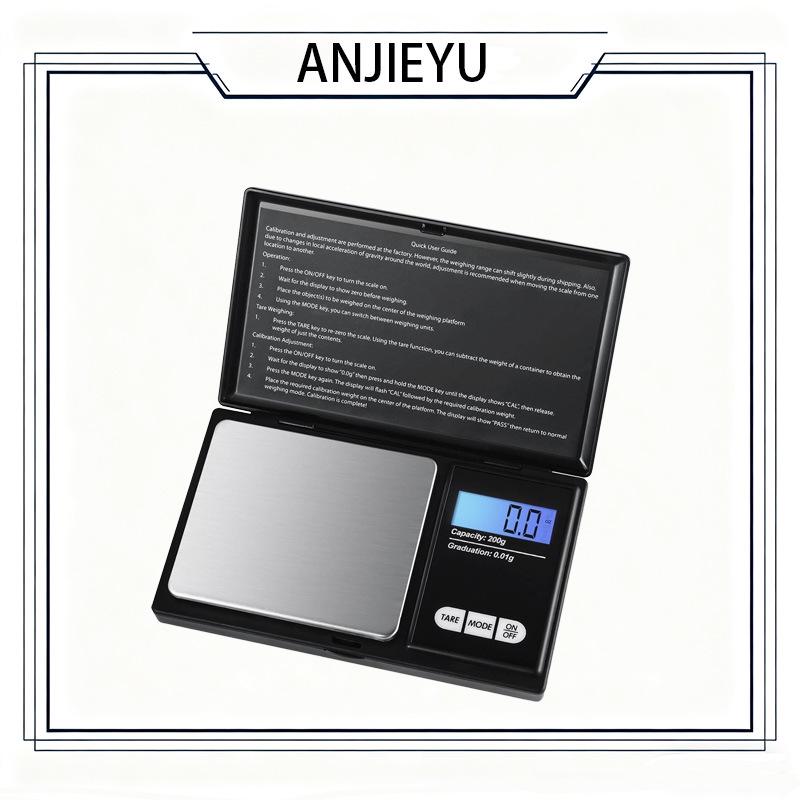 Portable Digital Jewelry Scale with Flip Cover, 500g Capacity, Ideal for Gold & Diamonds