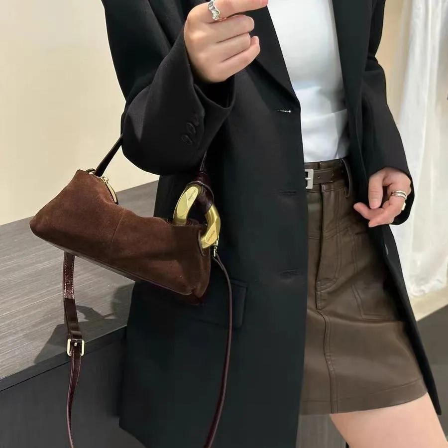 Yogodlns Geantă de umăr la modă pentru femei Piele de căprioară sintetică Genți de mână de damă Geantă hobo mică Genți messenger crossbody pentru doamne