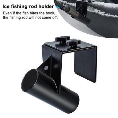 Sled Ice Fishing Rod Holder Hands-Free Heavy Duty Metal Adjustable Ice House Sled Boat Fishing Pole Storage Rack Fishing Accessories