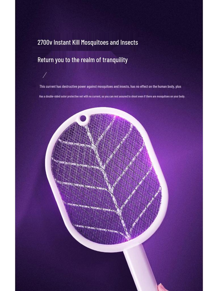 Wiederaufladbarer Elektrischer Mückenklatscher & Mückenlampe - Automatischer Mückenköder und Abwehrer für Zuhause