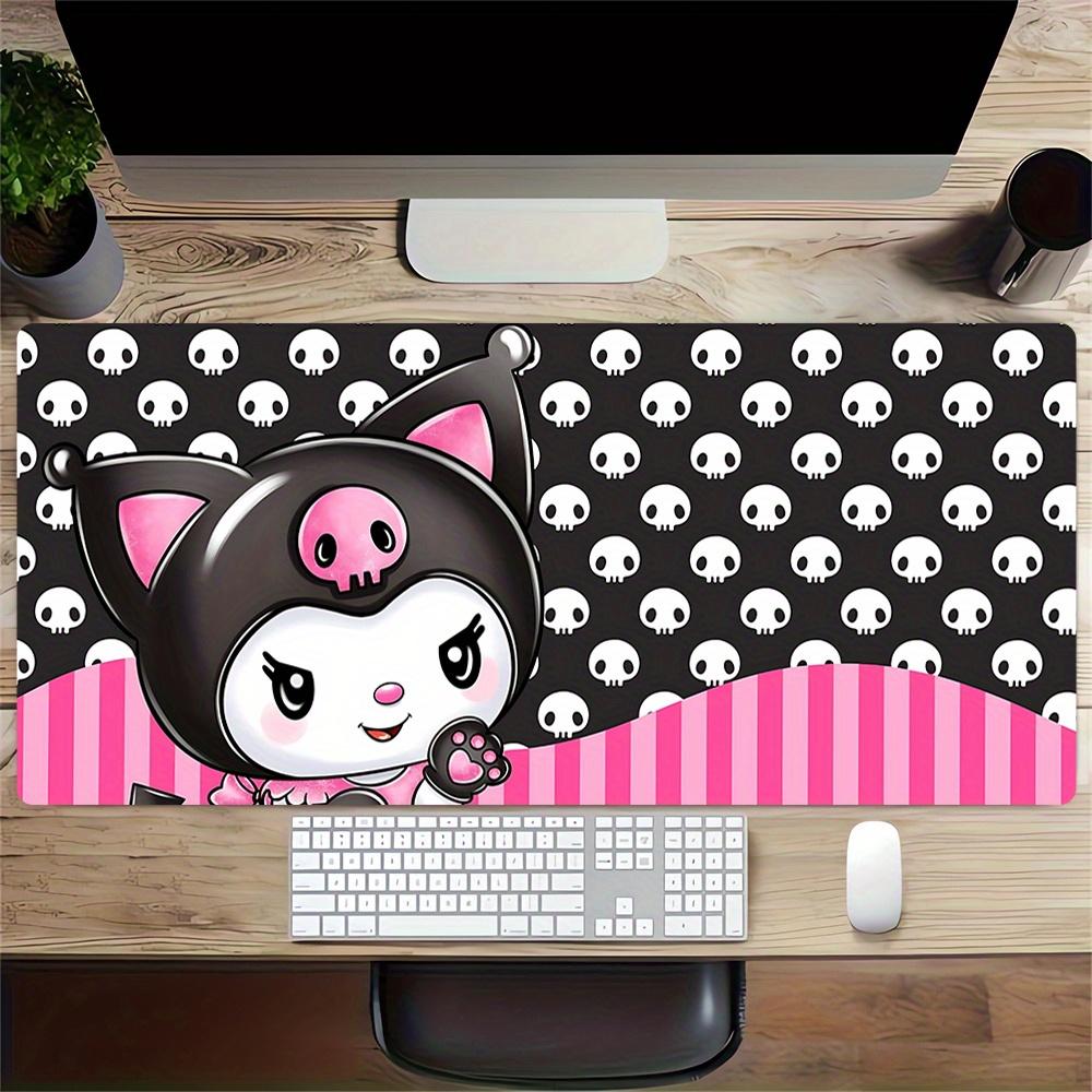 Kuromi Themed XXL Mouse Pad - Non-slip Rubber Desk Mat for Gaming and Office Use, Multi-Function Keyboard and Mouse Pad, Ideal Gift for Chri
