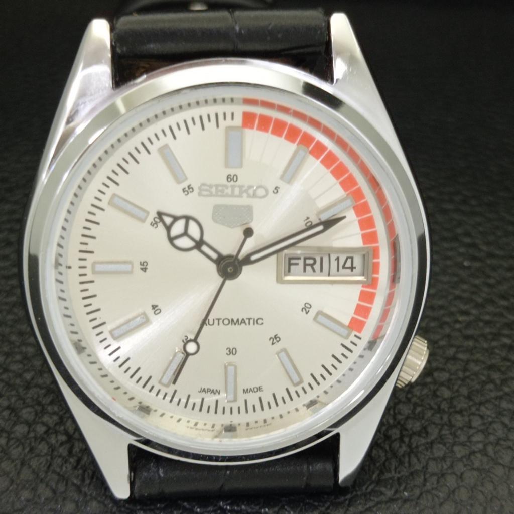 JAPAN VINTAGE REFURBISHED SEIKO 5 AUTOMATIC 6309A MENS SILVER WATCH A441100-4 Sk-a441100