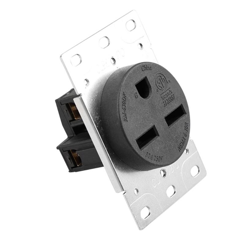 30Amp 250V RM 630DF NEMA 6 30R Outlet with Corrosion Resistant Construction for Industrial and Residential Use