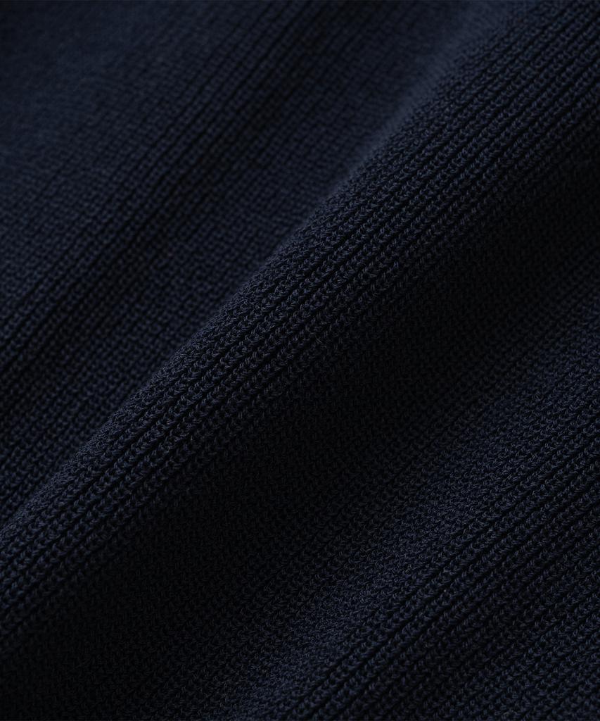 KNITTED Coolever Pk Crop Short Sleeve Cardigan Navy
