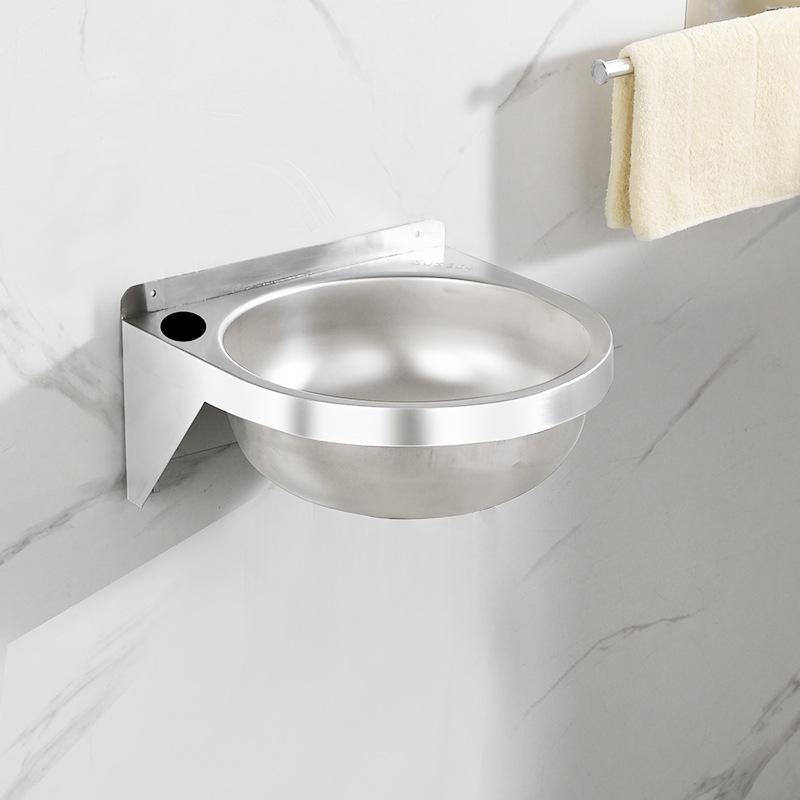 304 Stainless Steel Wall-Mounted Hand Wash Basin for Small Apartments
