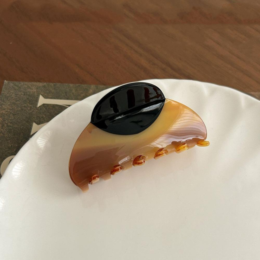 Gradient Half-circle Hair Claw Acrylic Retro Hair Carb Clip  Hair Accessories