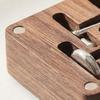 Walnut Cufflink Box, Solid Wood Magnetic Closure Storage Case for Men, Small Jewelry Organizer for Rings Necklace, Gift Box for Men