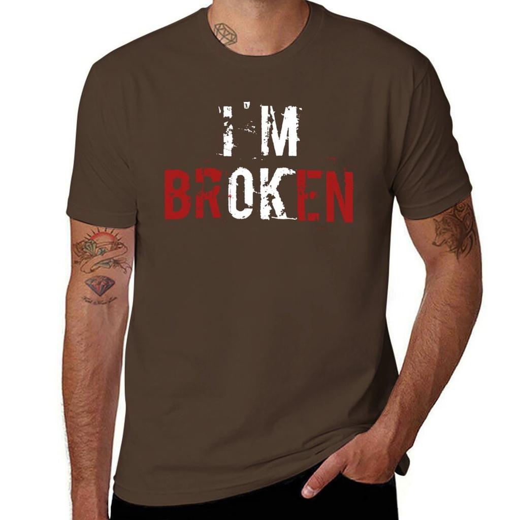 Im Broken OK T-Shirt Short sleeve tee anime clothes men t shirt