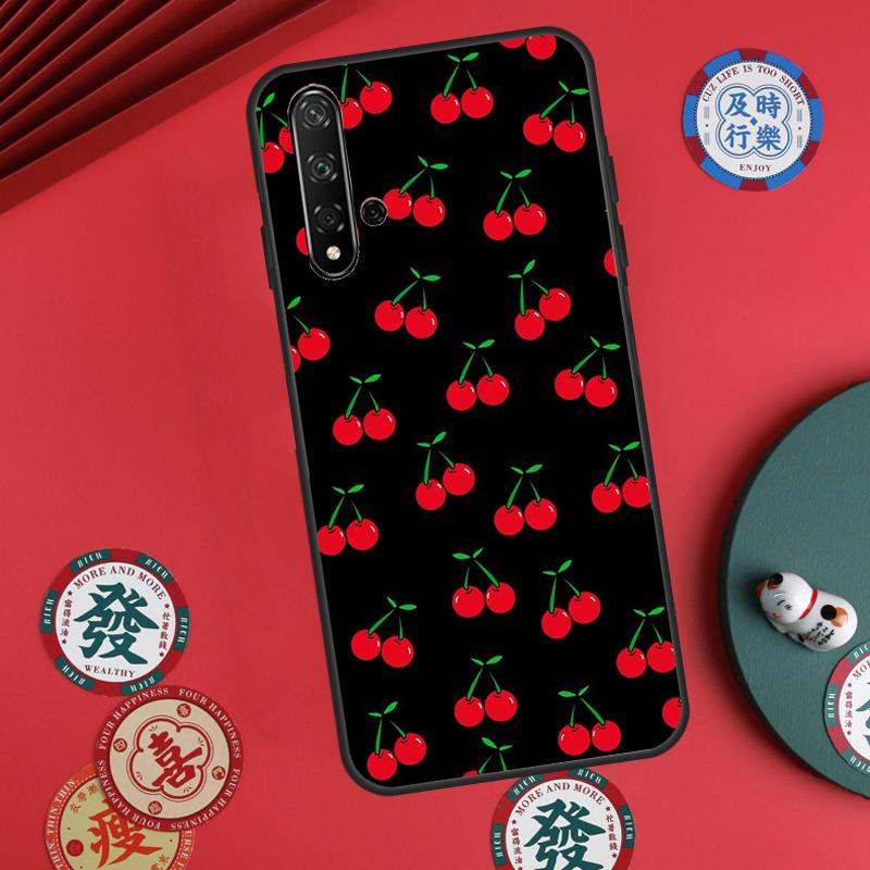 Cherry Pattern For Huawei Nova Y73 Y72 Y61 Y91 Y90 Y70 Y60 12s 12i 11i 8i 9 10 SE P60 Pro P30 P40 Lite Case