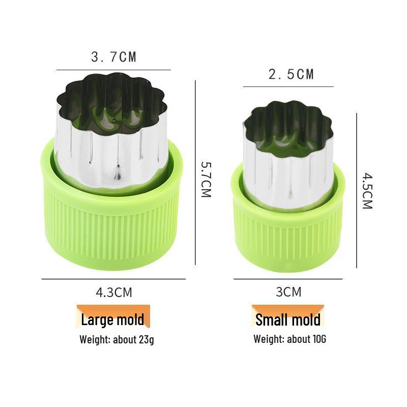 Stainless Steel Farfalle, Vegetable, Fruit, and Sausage Cutter & Cookie Wonton Stamp for Baby Food