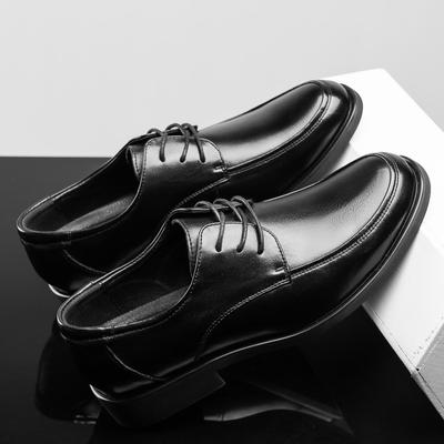 Men'S Leather Shoes Leather Men'S Shoes First Layer Cowhide Business Casual Round Head Comfortable Non-Slip Soft Sole Commuter Work Shoes