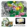 Ovly Glas Gewächshaus Baustein Sonnenlicht Blumenhaus MOC Spielzeug Pädagogische Dekorative Ornamente Baustein-Set Kinder Geburtstagsgeschenk