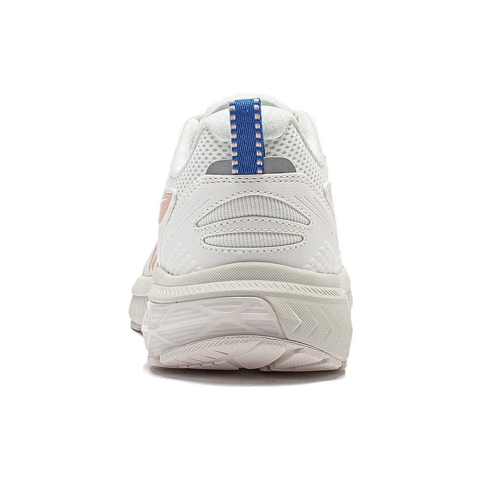Li Ning Cushioning Slip Resistant Abrasion Resistant Low Top Running Shoes Women's White Blue ARXT022-5