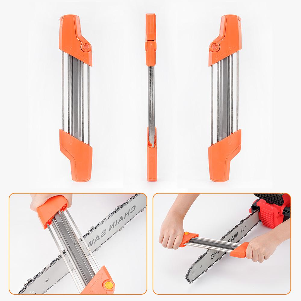 2 In 1 Easy File Chainsaw Chain Fast Sharpener 3/8" 4.0/4.8/5.2/5.5mm Saw Teeth Whetstone Metal File Replacement Chain Sharpener
