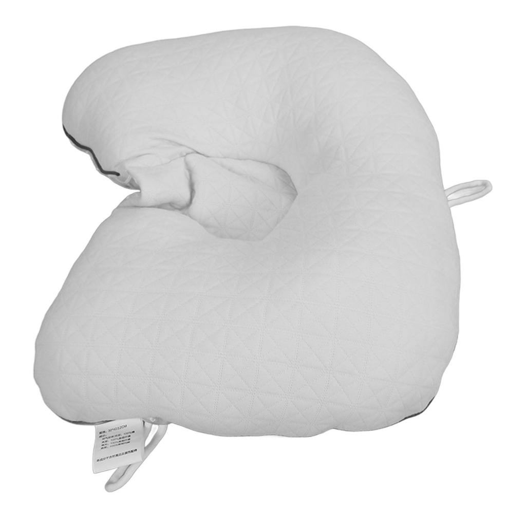 Baby Head Pillow U Shaped Soft Cozy Breathable Infant Neck Pillow with Drawstring for Home Travel Car