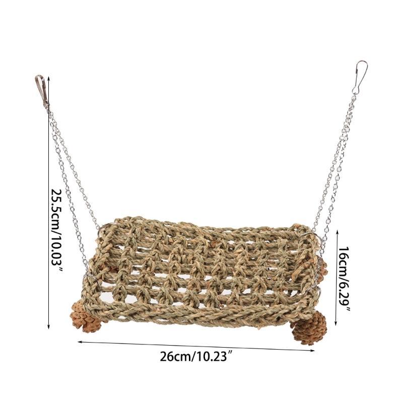 Bird Swing for Birdcage Hanging Perch Stand Cockatiel Hammock Birdcage Swing Climbing Ladder Toy for Parakeets Budgies