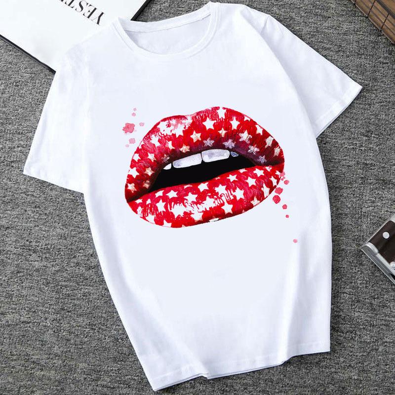 Dámské tričko s potiskem a krátkým rukávem, dámské oblečení