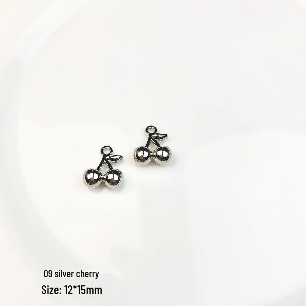 Y2K Heart & Butterfly Alloy Pendant Charm Necklace with Flowers & Rabbit - DIY Beading Accessory