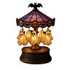 xiaobudian Ghost Carousel Light, Halloween Night Gothic Stained Glass Shade with Floating Ghosts/Pumpkins, Spooky Table Lamp for Bedroom Home