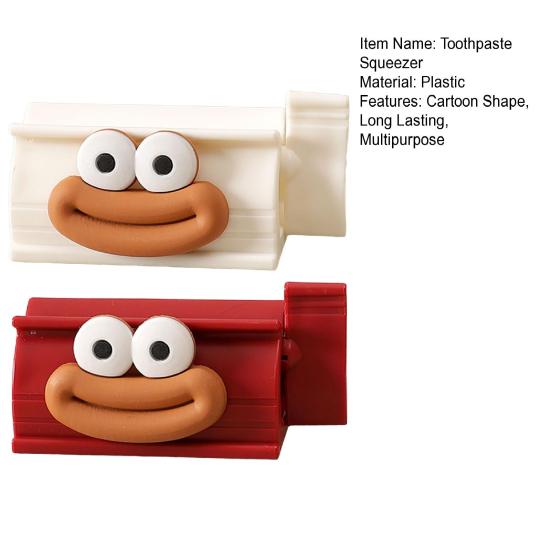 1/2Pcs Toothpaste Tube Squeezer Toothpaste Dispenser Cartoon Shape Easy to Use Toothpaste Clip Bathroom Decoration