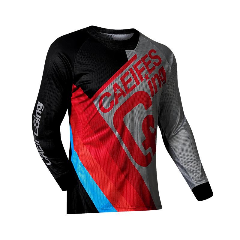 Spot Off-road Motorcycle Clothing, Cycling Clothing, Downhill Clothing, Casual Crew Neck T-shirt, Breathable and Quick-drying Running Clothing, 