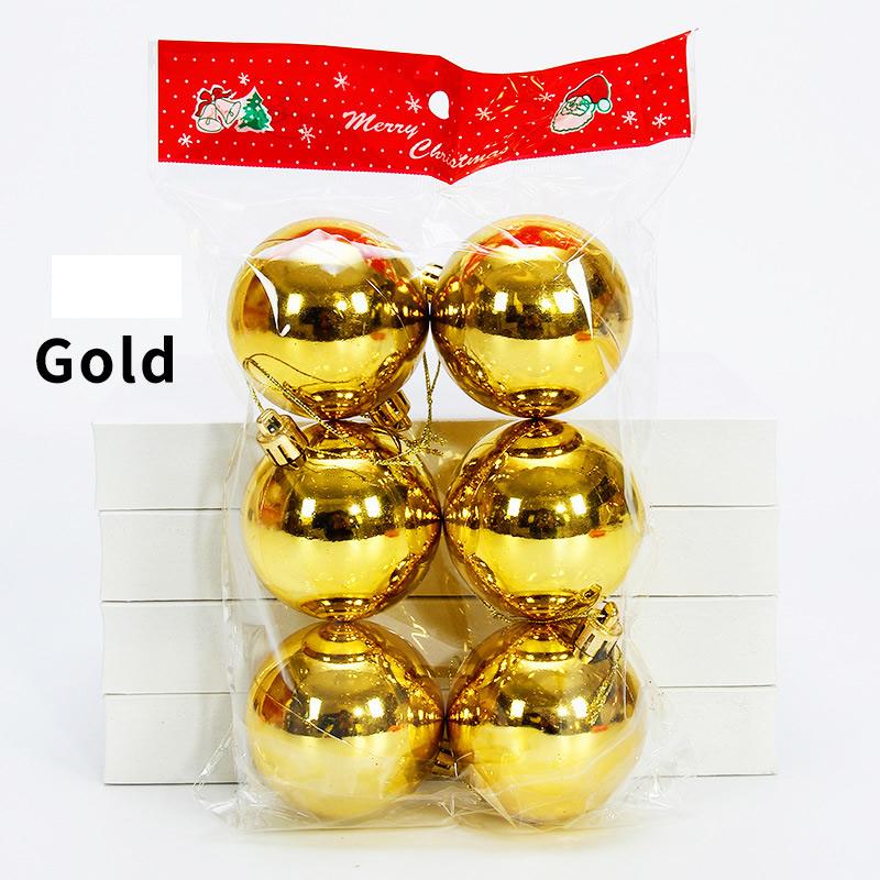 6 Stück/Los 6cm/2,4 Zoll Weihnachtsbaum Dekoration Farbe Hohlkugeln Schmuck Hängende Kugeln Für Haus Bar Party Dekoration