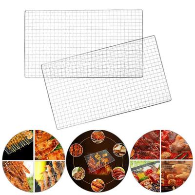 40*24cm BBQ Grate Mesh Barbecue Grill Grid Net Steel Japanese Korean For Kitchen Cooking Supplies Oudoor Picnic Tools