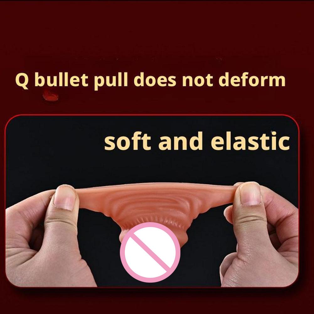Penis Ring Cock Extender Lengthened Bold Reusable Wolf Tooth Sleeve For Men Delayed Ejaculation Adult Sex Toys Couples Tools
