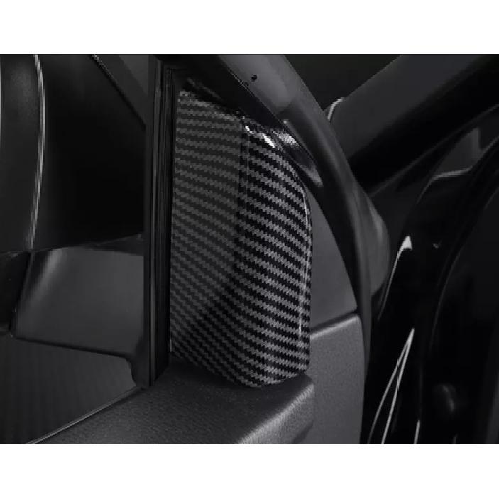For Toyota Highlander 2017- Carbon Fiber Front Door Decor Cover Trim