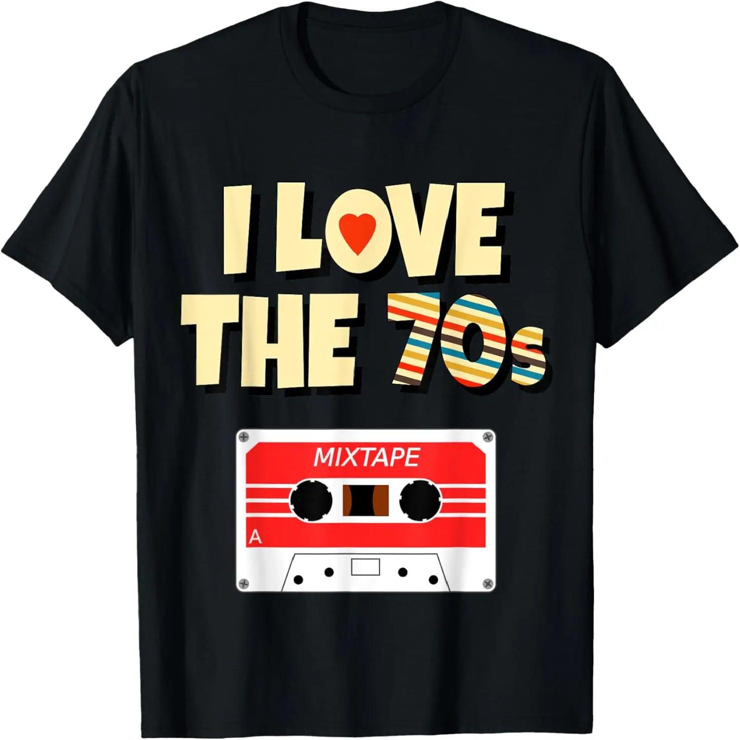 Я люблю 70-е Винтажная Кассетная Диско Музыка Фанк & Ретро Футболка S чёрный