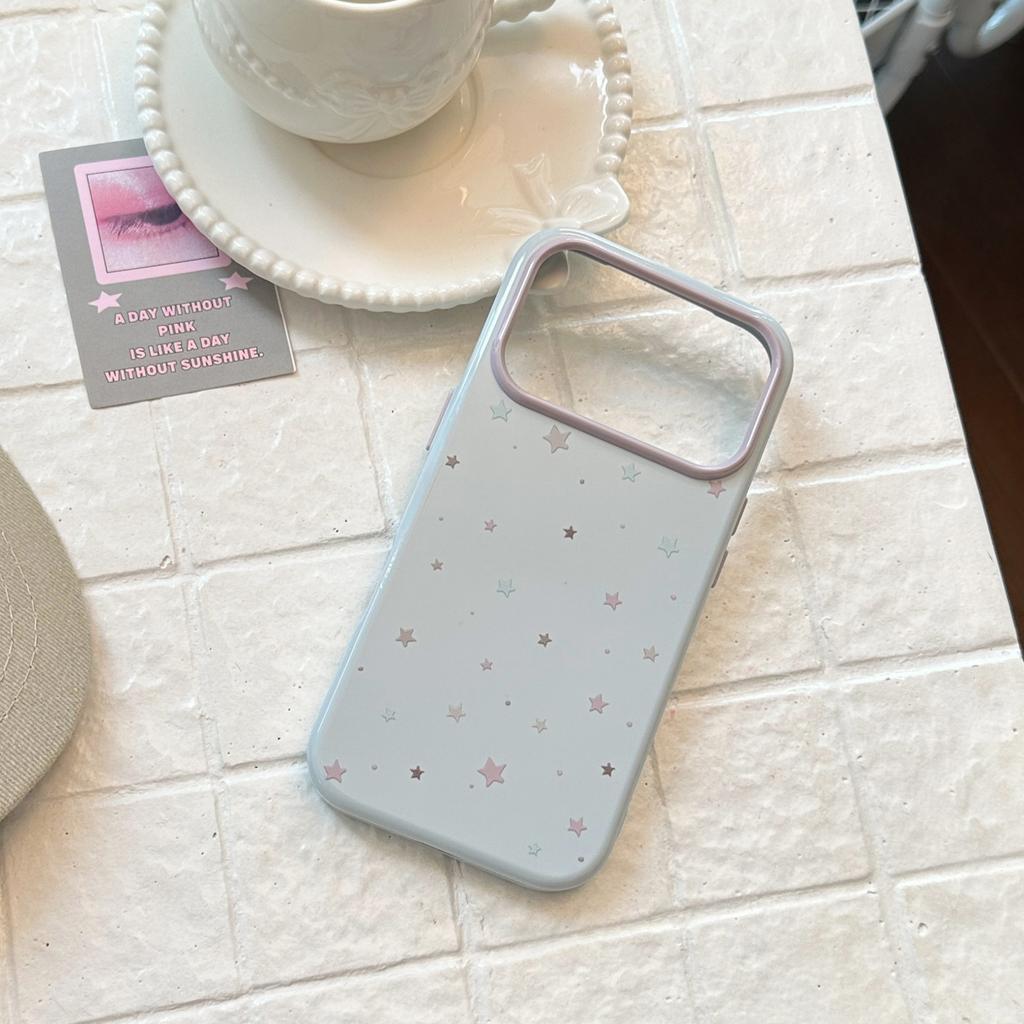 Ins Wind Smudged Star Bracket Is Suitable for Apple 17pro Mobile Phone Case Iphone16 Small Fresh 15 Soft 13 Glitter